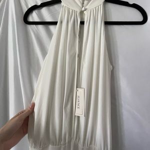 Flounce London - NEW with tags white high neck jumpsuit